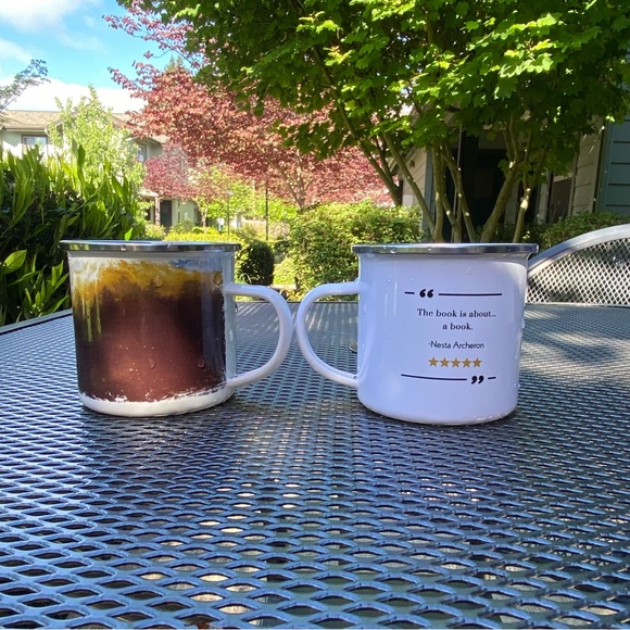 NESTA AND CASSIAN CAMPING MUG SET A COURT OF SILVER FLAMES ACOTAR - Picture 2 of 3